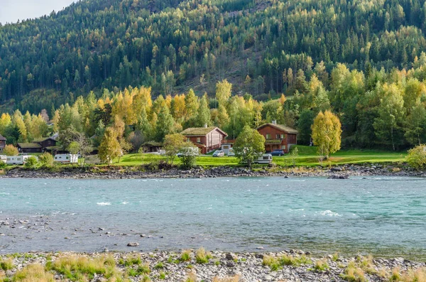 Blick Auf Den Gebirgsfluss Norwegen — Stockfoto