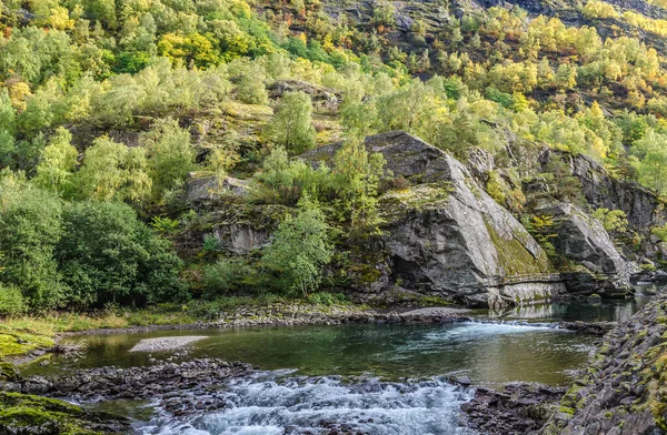 Vista Sul Fiume Montagna Paesi Bassi — Foto Stock