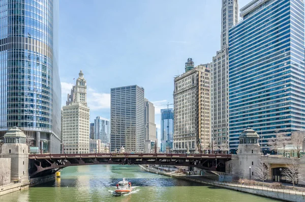 Chicago Şehir Merkezindeki Binaların Manzarası — Stok fotoğraf