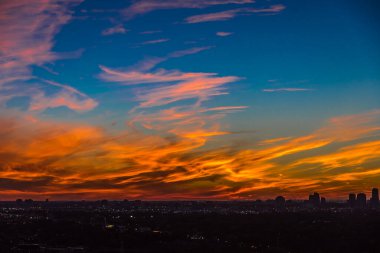 Toronto, Kanada 'da gün batımı manzarası.