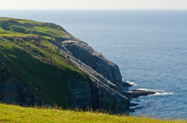 Güneşli bir günde Newfoundland, Kanada kıyıları
