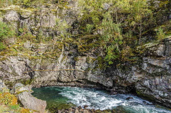 Vista Sul Fiume Montagna Paesi Bassi — Foto Stock