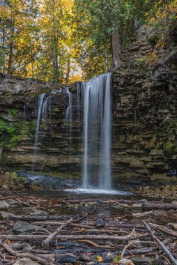 Sonbahar günü Hilton Falls Parkı 'nda şelale