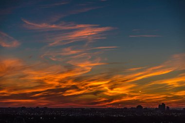 Toronto, Kanada 'da gün batımı manzarası.