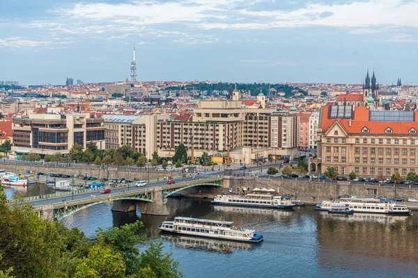 View Prague City Houses Briges Buildings — Stock Photo, Image