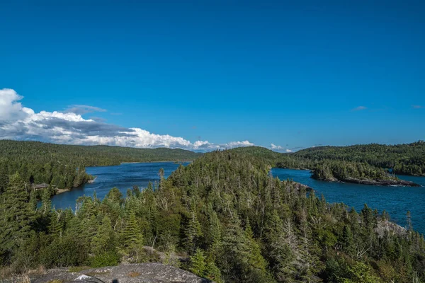 Bay Superior Lake Napsütéses Napon Kanada — Stock Fotó