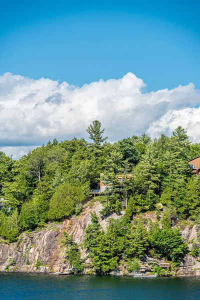 Lago Del Bosque Verano Muskoka Canadá —  Fotos de Stock