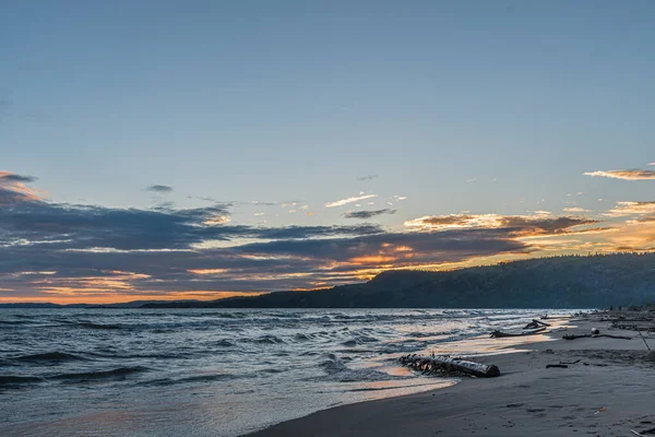 Tramonto Sulla Superficie Del Lago Superiore Canada — Foto Stock