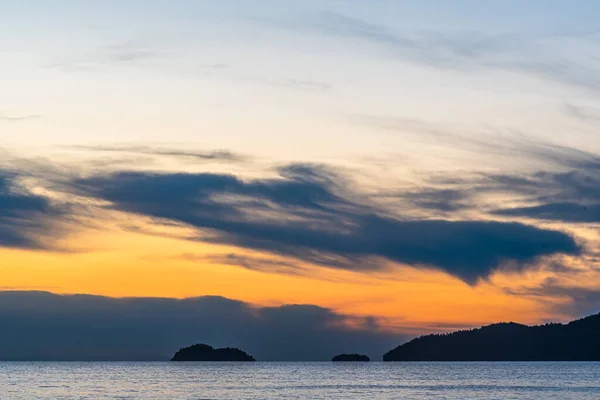 Pôr Sol Sobre Superfície Belo Lago Superior — Fotografia de Stock