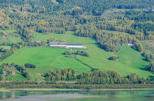 Vista Sul Fiume Montagna Paesi Bassi — Foto Stock