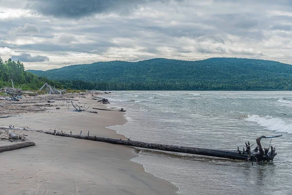 Playa Arena Orilla Del Lago Superior Canadá — Foto de Stock