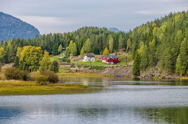 Blick Auf Den Gebirgsfluss Norwegen — Stockfoto