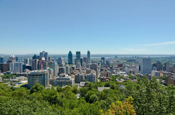 Drie Hoogste Montreal Skyscrapers Vanaf Top Van Mount Royal Quebec — Stockfoto