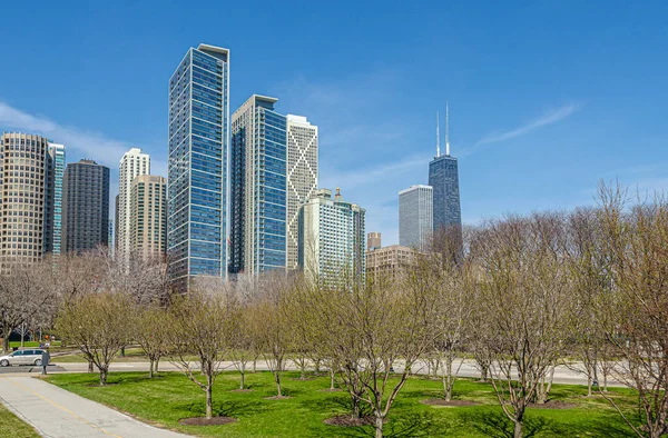 Chicago Şehir Merkezindeki Binaların Manzarası — Stok fotoğraf