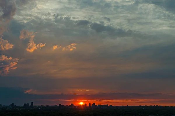 Закат Облака Над Этобикоке Торонто Канада — стоковое фото