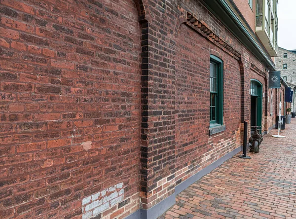 Grey Red Brick Stone Street Sidewalk Toronto — Stock Photo, Image