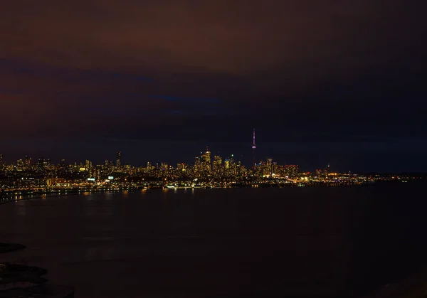 Ljus Toronto Byggnader Natten — Stockfoto