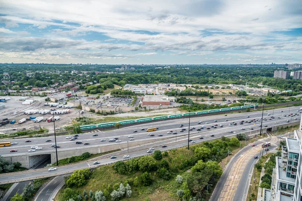 Utsikt Över Byggnaderna Vid Sjön Ontario Toronto Kanada — Stockfoto