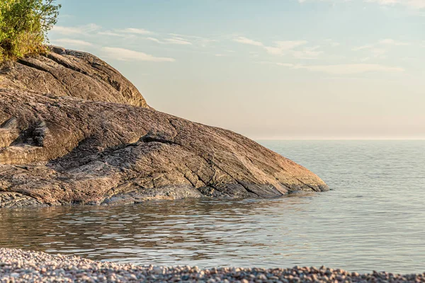 Pôr Sol Sobre Superfície Belo Lago Superior — Fotografia de Stock