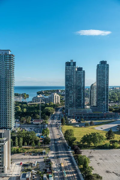 Vue Des Bâtiments Sur Lac Ontario Toronto Canada — Photo