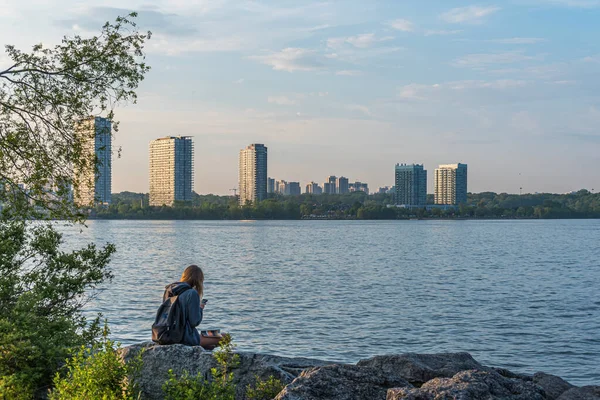 View Condominiums Shore Lake Ontario Toronto Canada — Stock Photo, Image