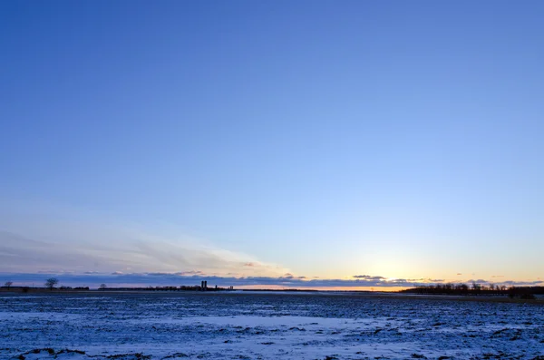 Снежное поле — стоковое фото