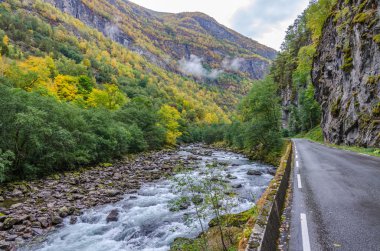 Dağ nehir. Norveç.