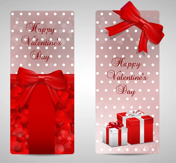 Carte cadeau pour les valentines avec spots — Image vectorielle