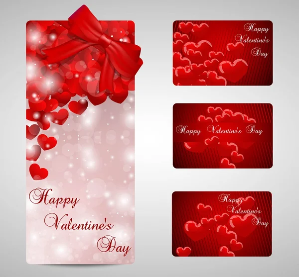 Red set for Valentines day — Stock Vector