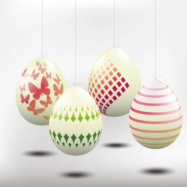 White Easter eggs — Stock Vector