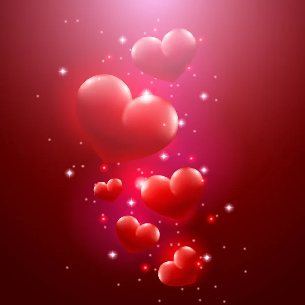 Plovoucí srdce pro valentinky — Stockový vektor