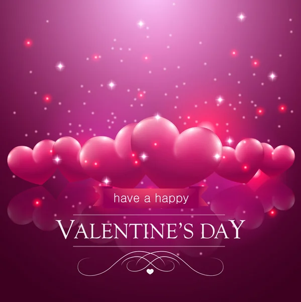 Happy Valentine 's day message, pink — стоковый вектор