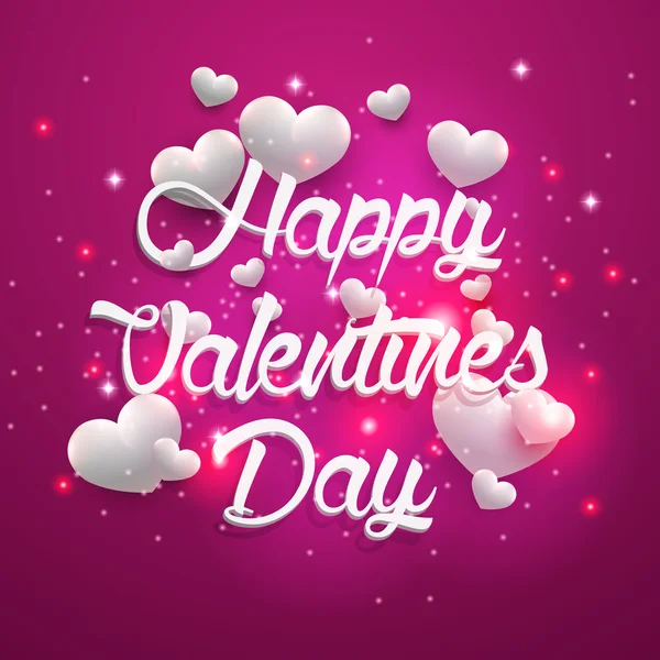 Valentin-nap vintage betűkkel rózsaszín — Stock Vector