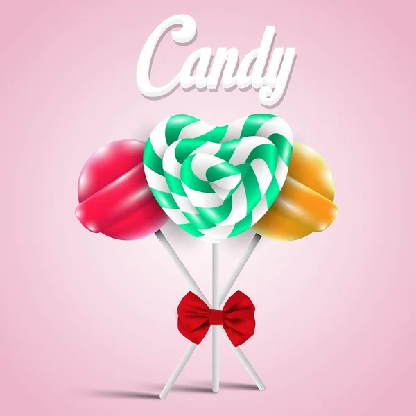 विभिन्न रंगीन lollipops का सेट — स्टॉक वेक्टर