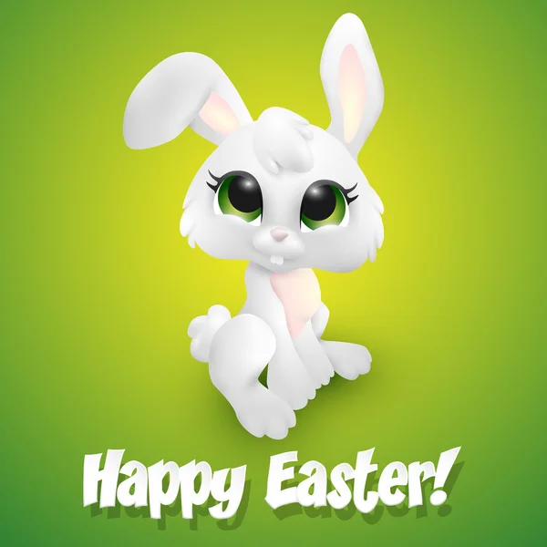 复活节兔子的绿色背景 — 图库矢量图片