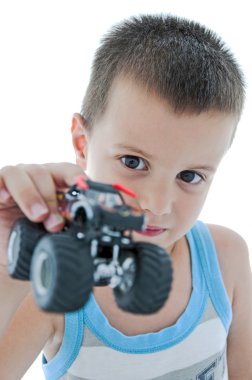 Çocuk onun otomobil gösterileri