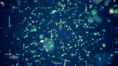 Mavi soyut parlak arka plan. 3B resimleme.