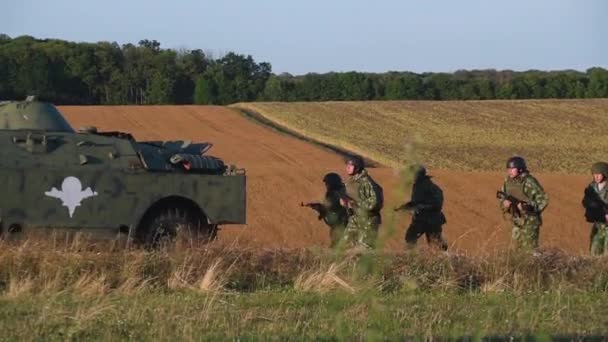 Donbass Ukraine August 2020 Militaire Oefeningen Oost Oekraïne — Stockvideo