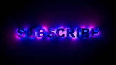 Canlı Fütürist Gradyan Parıltı Efekti ile Neon Metin Düğümünü Üye Ol. Döngülü animasyon. 3B görüntüleme
