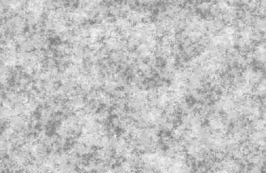 Açık gri ve beyaz soyut bir arkaplan, yıpranmış alçı ya da toza benzeyen benekli ve gürültülü bir desen içeriyor..