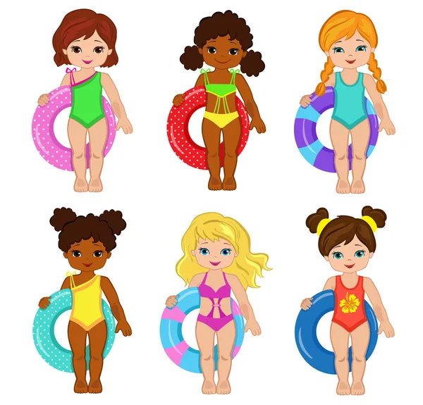 Children's Pool Party isolated on background. Vector Illustration. — Stock Vector