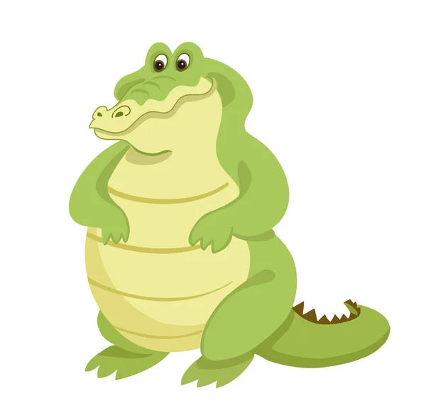 Crocodile mignon épais. Illustration vectorielle . — Image vectorielle