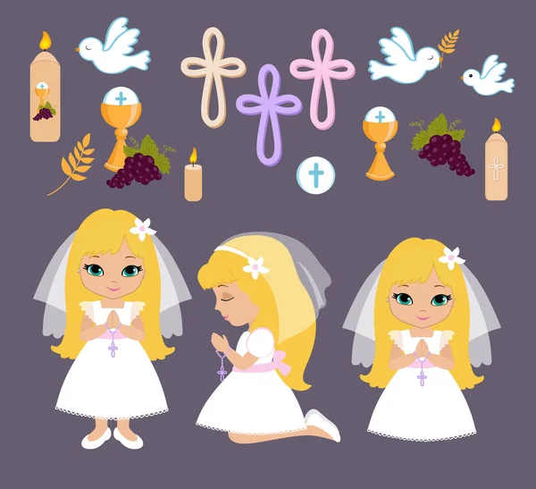 Tasarım öğeleri kümesi ilk görüşme günün için kızlar için