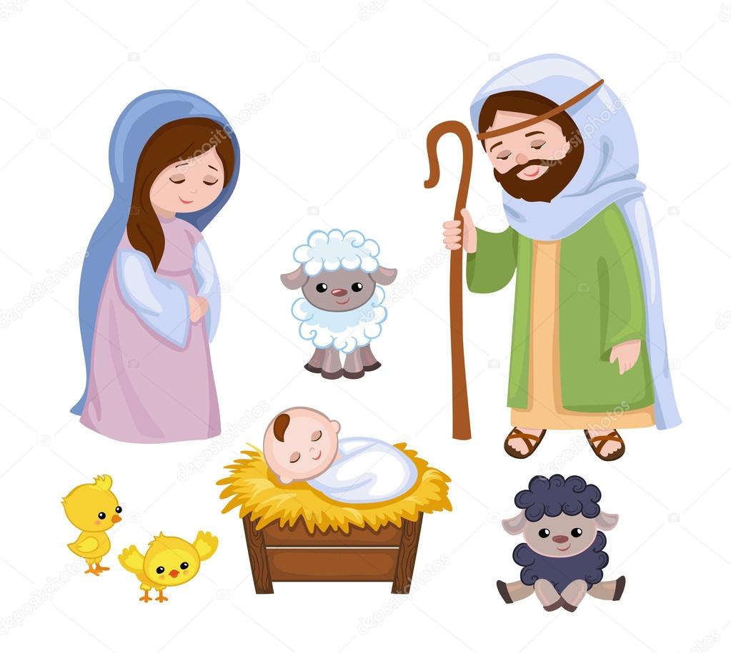 Images: holy family cartoons | Cartoon nativity scene with holy family