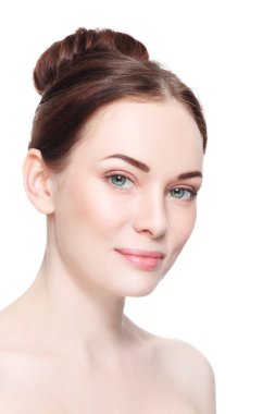 güzel sağlıklı yeşil gözlü kadın