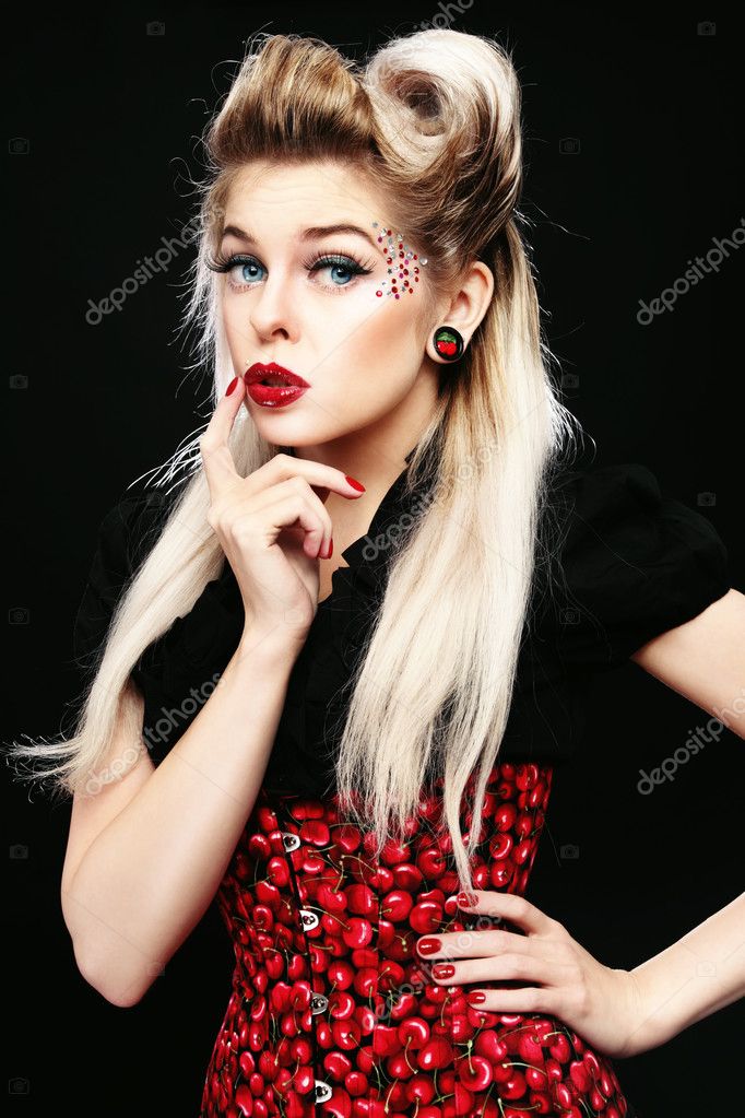 Young beautiful sexy blonde woman Stock Photo by ©pepperbox 105188870