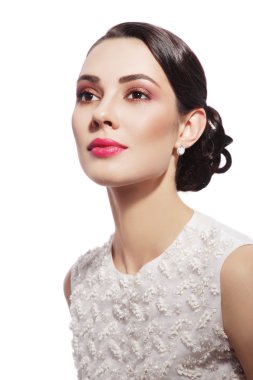 şık makyaj ile güzel gelin