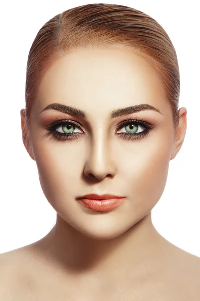 Zdrowa kobieta z stylowe makijaż — Zdjęcie stockowe