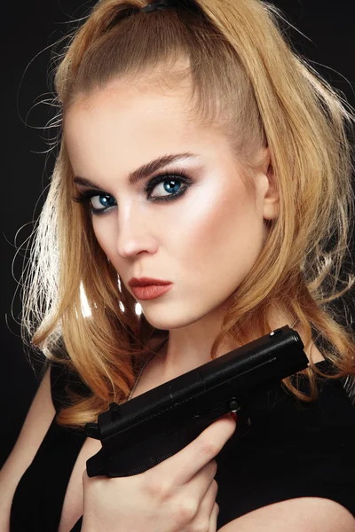 Vacker sexig blond kvinna — Stockfoto