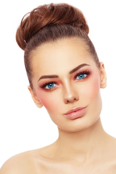 Young beautiful blue-eyed woman — Stock Photo, Image